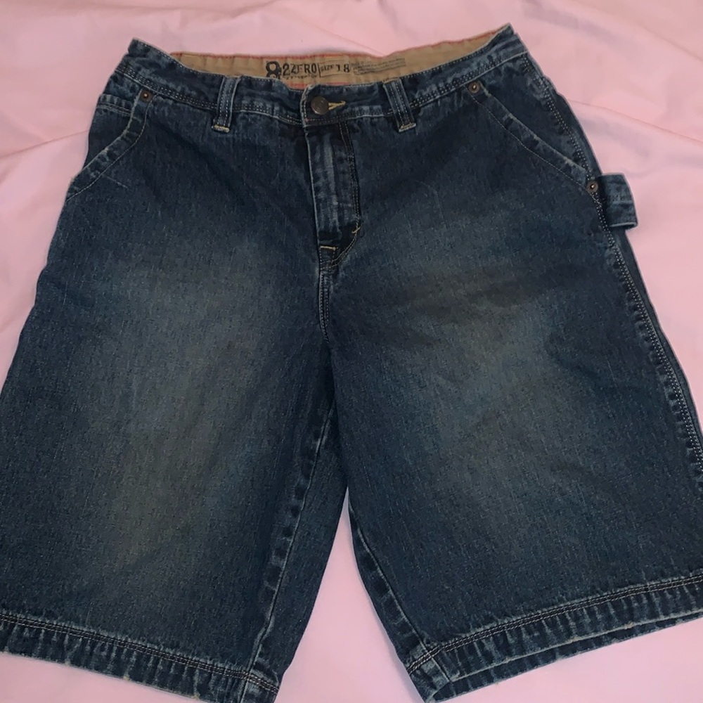 Vintage Boys’ Dark Wash Denim Jean Shorts (Jorts)